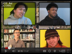 Screenshot of four diverse students from the Inclusive Concurrent Enrollment video